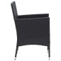 vidaXL 5-tlg. Garten-Essgruppe mit Kissen Poly Rattan Schwarz vidaXL 5-tlg. Garten-Essgruppe mit Kissen Poly Rattan Schwarz