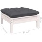 vidaXL 6-tlg. Garten-Lounge-Set mit Kissen Weiß Kiefernholz vidaXL 6-tlg. Garten-Lounge-Set mit Kissen Weiß Kiefernholz