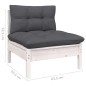 vidaXL 6-tlg. Garten-Lounge-Set mit Kissen Weiß Kiefernholz vidaXL 6-tlg. Garten-Lounge-Set mit Kissen Weiß Kiefernholz