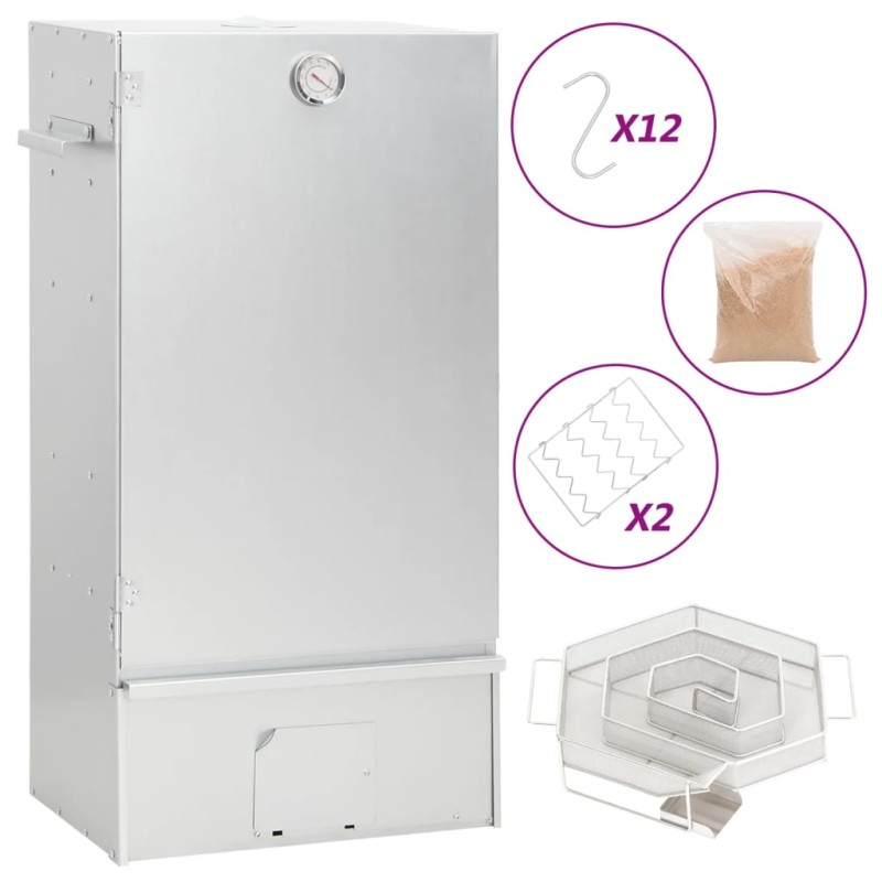 vidaXL Räucherofen mit Kaltrauchgenerator Verzinkter Stahl vidaXL Räucherofen mit Kaltrauchgenerator Verzinkter Stahl