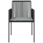 vidaXL Gartenstühle mit Kissen 6 Stk. Schwarz 54x60,5x83,5 cm vidaXL Gartenstühle mit Kissen 6 Stk. Schwarz 54x60,5x83,5 cm