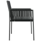 vidaXL Gartenstühle mit Kissen 6 Stk. Schwarz 54x60,5x83,5 cm vidaXL Gartenstühle mit Kissen 6 Stk. Schwarz 54x60,5x83,5 cm
