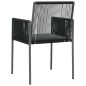 vidaXL Gartenstühle mit Kissen 6 Stk. Schwarz 54x60,5x83,5 cm vidaXL Gartenstühle mit Kissen 6 Stk. Schwarz 54x60,5x83,5 cm