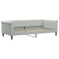 vidaXL Tagesbett Ausziehbar mit Schubladen Hellgrau 90x200 cm Samt vidaXL Tagesbett Ausziehbar mit Schubladen Hellgrau 90x200 cm Samt