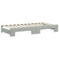 vidaXL Tagesbett Ausziehbar mit Schubladen Hellgrau 90x200 cm Samt vidaXL Tagesbett Ausziehbar mit Schubladen Hellgrau 90x200 cm Samt