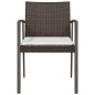vidaXL Gartenstühle mit Kissen 6 Stk. Braun 56,5x57x83 cm Poly Rattan vidaXL Gartenstühle mit Kissen 6 Stk. Braun 56,5x57x83 cm Poly Rattan