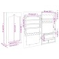 Schmuckschrank mit Spiegel Wandmontage Weiß 37,5x10x67 cm Schmuckschrank mit Spiegel Wandmontage Weiß 37,5x10x67 cm