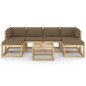 vidaXL 7-tlg. Garten-Lounge-Set mit Kissen Imprägniertes Kiefernholz vidaXL 7-tlg. Garten-Lounge-Set mit Kissen Imprägniertes Kiefernholz