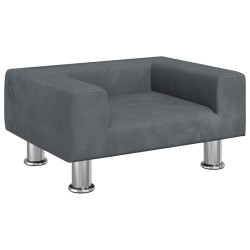 vidaXL Kindersofa Dunkelgrau 50x40x26,5 cm Samt