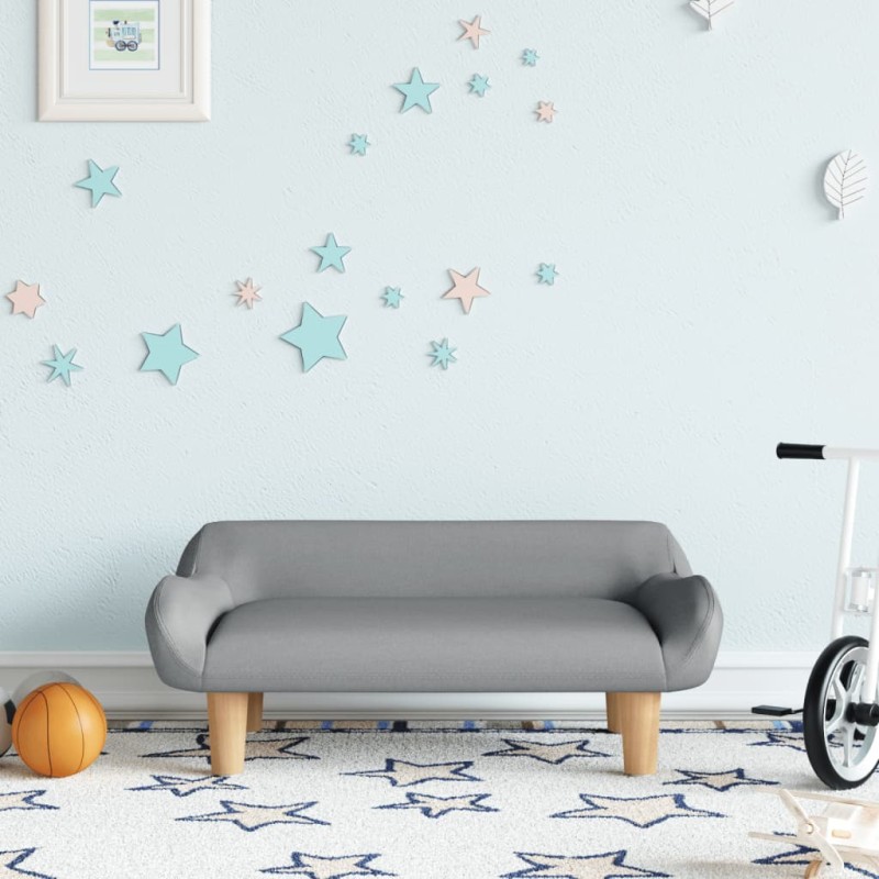 vidaXL Kindersofa Hellgrau 70x40x24 cm Stoff vidaXL Kindersofa Hellgrau 70x40x24 cm Stoff