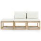 vidaXL 3-tlg. Garten-Lounge-Set mit Creme Kissen vidaXL 3-tlg. Garten-Lounge-Set mit Creme Kissen