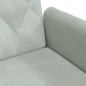 Schlafsofa mit Armlehnen Hellgrau Samt Schlafsofa mit Armlehnen Hellgrau Samt