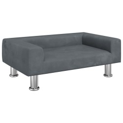 vidaXL Kindersofa Dunkelgrau 70x45x26,5 cm Samt