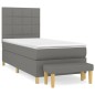 vidaXL Boxspringbett mit Matratze Dunkelgrau 90x190 cm Stoff vidaXL Boxspringbett mit Matratze Dunkelgrau 90x190 cm Stoff