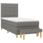 vidaXL Boxspringbett mit Matratze Dunkelgrau 90x190 cm Stoff vidaXL Boxspringbett mit Matratze Dunkelgrau 90x190 cm Stoff