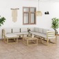 vidaXL 9-tlg. Garten-Lounge-Set mit Kissen Imprägniertes Kiefernholz vidaXL 9-tlg. Garten-Lounge-Set mit Kissen Imprägniertes Kiefernholz
