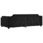 vidaXL Tagesbett Ausziehbar mit Schubladen Schwarz 90x200 cm Stoff vidaXL Tagesbett Ausziehbar mit Schubladen Schwarz 90x200 cm Stoff