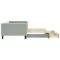 vidaXL Tagesbett Ausziehbar mit Schubladen Hellgrau 100x200 cm Samt vidaXL Tagesbett Ausziehbar mit Schubladen Hellgrau 100x200 cm Samt