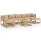 vidaXL 8-tlg. Garten-Lounge-Set mit Kissen Imprägniertes Kiefernholz vidaXL 8-tlg. Garten-Lounge-Set mit Kissen Imprägniertes Kiefernholz