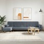 vidaXL Schlafsofa in L-Form Dunkelgrau 271x140x70 cm Samt vidaXL Schlafsofa in L-Form Dunkelgrau 271x140x70 cm Samt