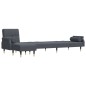 vidaXL Schlafsofa in L-Form Dunkelgrau 271x140x70 cm Samt vidaXL Schlafsofa in L-Form Dunkelgrau 271x140x70 cm Samt