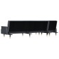 vidaXL Schlafsofa in L-Form Dunkelgrau 271x140x70 cm Samt vidaXL Schlafsofa in L-Form Dunkelgrau 271x140x70 cm Samt