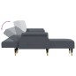 vidaXL Schlafsofa in L-Form Dunkelgrau 271x140x70 cm Samt vidaXL Schlafsofa in L-Form Dunkelgrau 271x140x70 cm Samt