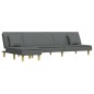 vidaXL Schlafsofa in L-Form Dunkelgrau 255x140x70 cm Stoff vidaXL Schlafsofa in L-Form Dunkelgrau 255x140x70 cm Stoff