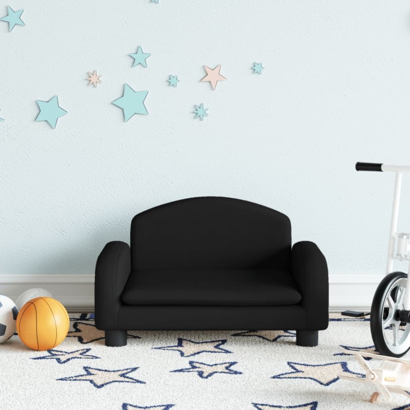 vidaXL Kindersofa Schwarz 50x40x30 cm Stoff vidaXL Kindersofa Schwarz 50x40x30 cm Stoff