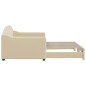 vidaXL Tagesbett Ausziehbar Creme 90x200 cm Stoff vidaXL Tagesbett Ausziehbar Creme 90x200 cm Stoff