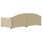 vidaXL Tagesbett Ausziehbar Creme 90x200 cm Stoff vidaXL Tagesbett Ausziehbar Creme 90x200 cm Stoff