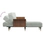 vidaXL Schlafsofa in L-Form Hellgrau 279x140x70 cm Samt vidaXL Schlafsofa in L-Form Hellgrau 279x140x70 cm Samt
