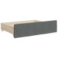 vidaXL Tagesbett Ausziehbar mit Schubladen Dunkelgrau 80x200 cm Stoff vidaXL Tagesbett Ausziehbar mit Schubladen Dunkelgrau 80x200 cm Stoff