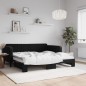 vidaXL Tagesbett Ausziehbar Schwarz 90x190 cm Samt vidaXL Tagesbett Ausziehbar Schwarz 90x190 cm Samt