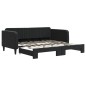 vidaXL Tagesbett Ausziehbar Schwarz 90x190 cm Samt vidaXL Tagesbett Ausziehbar Schwarz 90x190 cm Samt