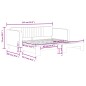 vidaXL Tagesbett Ausziehbar Schwarz 90x190 cm Samt vidaXL Tagesbett Ausziehbar Schwarz 90x190 cm Samt