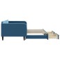 vidaXL Tagesbett Ausziehbar mit Schubladen Blau 100x200 cm Samt vidaXL Tagesbett Ausziehbar mit Schubladen Blau 100x200 cm Samt