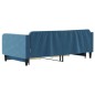 vidaXL Tagesbett Ausziehbar mit Schubladen Blau 100x200 cm Samt vidaXL Tagesbett Ausziehbar mit Schubladen Blau 100x200 cm Samt