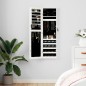 Schmuckschrank mit Spiegel Wandmontage Weiß 30x8,5x106 cm Schmuckschrank mit Spiegel Wandmontage Weiß 30x8,5x106 cm