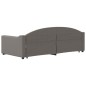 vidaXL Tagesbett Ausziehbar mit Schubladen Taupe 90x200 cm Stoff vidaXL Tagesbett Ausziehbar mit Schubladen Taupe 90x200 cm Stoff