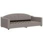 vidaXL Tagesbett Ausziehbar mit Schubladen Taupe 90x200 cm Stoff vidaXL Tagesbett Ausziehbar mit Schubladen Taupe 90x200 cm Stoff