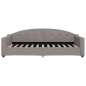 vidaXL Tagesbett Ausziehbar mit Schubladen Taupe 90x200 cm Stoff vidaXL Tagesbett Ausziehbar mit Schubladen Taupe 90x200 cm Stoff