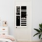 Schmuckschrank mit Spiegel Wandmontage Weiß 30x8,5x106 cm Schmuckschrank mit Spiegel Wandmontage Weiß 30x8,5x106 cm