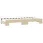 vidaXL Tagesbett Ausziehbar mit Schubladen Creme 100x200 cm Stoff vidaXL Tagesbett Ausziehbar mit Schubladen Creme 100x200 cm Stoff