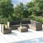 vidaXL 7-tlg. Garten-Lounge-Set mit Kissen Grau Poly Rattan vidaXL 7-tlg. Garten-Lounge-Set mit Kissen Grau Poly Rattan