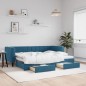 vidaXL Tagesbett Ausziehbar mit Schubladen Blau 80x200 cm Samt vidaXL Tagesbett Ausziehbar mit Schubladen Blau 80x200 cm Samt
