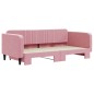 vidaXL Tagesbett Ausziehbar Rosa 100x200 cm Samt vidaXL Tagesbett Ausziehbar Rosa 100x200 cm Samt