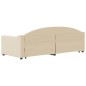 vidaXL Tagesbett Ausziehbar Creme 80x200 cm Stoff vidaXL Tagesbett Ausziehbar Creme 80x200 cm Stoff