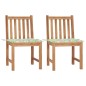 vidaXL Gartenstühle 2 Stk. mit Kissen Massivholz Teak vidaXL Gartenstühle 2 Stk. mit Kissen Massivholz Teak