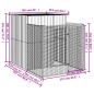 vidaXL Hundehütte mit Auslauf Anthrazit 165x251x181cm Verzinkter Stahl vidaXL Hundehütte mit Auslauf Anthrazit 165x251x181cm Verzinkter Stahl
